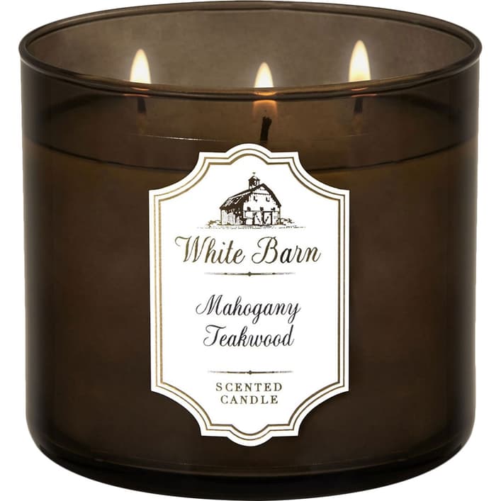 נר ריחני באת' אנד בודי Bath & Body Mahogany Teakwood candle